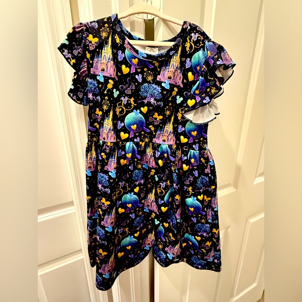 Disney World 50th Anniversary Dress with ruffle sleeves